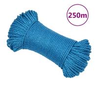 (blue, 3 mm/ 250 m) vidaXL Twisted Rope Garden Workshop Line Work Rope Boat Rope Polypropylene