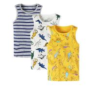 Blue 3 Pack Boys Sleeveless Tank Tops Cotton Casual Summer Vest Soft Comfy Lightweight Breathable Undershirt Multipack Kids Cartoon Basic Vests Athletic Tees for School Everyday Wear 10-11 Years