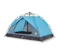 (blue, 3-person) vidaXL Camping Tent Dome 2-Person Tent White Blackout Fabric Quick Release