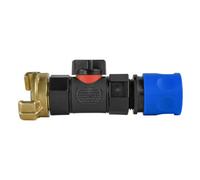 Blue 3-Piece Garden Watering Kit With 3/4" Bsp Click-Lock Connector, In-Line Soft-Touch Valve And Brass Geka-Style Coupling