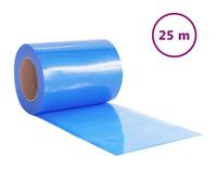 (blue, 300 x 2.6 mm (25 m)) vidaXL Strip Curtain Roll Privacy Window Covering Pedestrian Door Strip PVC