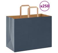 (blue, 32 x 17 x 25 cm/ 250 pcs) vidaXL Paper Bags 250 pcs with Handles White 21x11x28 cm Paper Grocery Bag