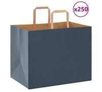 (blue, 32 x 22 x 24 cm/ 250 pcs) vidaXL Paper Bags 250 pcs with Handles White 21x11x28 cm Paper Grocery Bag