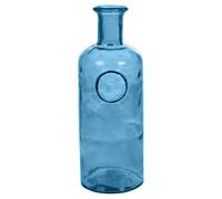 (Blue, 33cm) Coloured Recycled Heavy Glass Vase Flower Holder