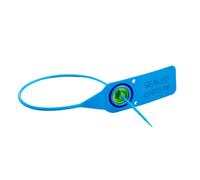 Blue 380mm Plastic Security Seals. High Strength Numbered Tags Pull Ties Anti-Tamper (100)