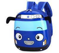 (Blue) 3D Cartoon Bus Toddler Backpack Small Kindergarten Children School Bag School Bookbag for Boys Girl