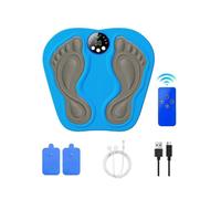 (blue) 3D Foot Massage Pad Smart Feet Massager Improve Blood Circulation Foot Acupoint Massage Relax Muscles Slim Legs Rechargeable Foot Pad Boxed