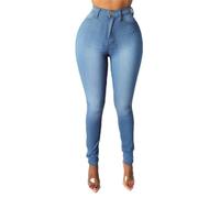,Blue,3XL,Butt Lifting Jeans for Women Stretchy Tummy Control High Waisted Flare Jeans Curvy Skinny Denim Pants