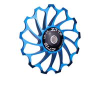 (Blue) 4/5/6MM Lightweight High Strength Aluminum Alloy Ceramic Rear Paddle Guide Wheel MTB Road Bicycle Guide Roller