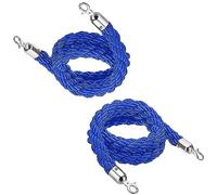 Blue 4.5m Hemp with Hoo - 2-Pack Crowd Control Safe Ropes for Events, Weddings, Theaters -, Twisted Design for Effective Visitor Guidance