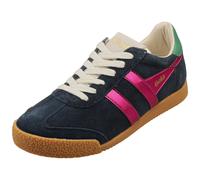 (Blue, 4 (Adults')) Gola Elan Glitz Suede Women's Navy/Fuchsia/Emerald Trainers