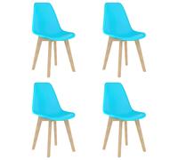(blue, 4 pcs) vidaXL Dining Chairs Dinner Room Seat Resturant Kitchen Chair Dinner Chair