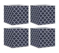 (blue, 4 pcs) vidaXL Foldable Storage Boxes Storage Cube Storage Organiser Non-woven Fabric