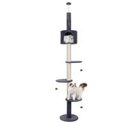 (Blue) 4-Tier Cat Tree Floor To Ceiling Climbing Tower