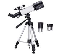 Blue,400/70mm Astronomical Telescope Refractor Telescope with Adjustable Tripod & Smartphone Adapter, HD Portable Telescope for Kids Adults Beginners (White)