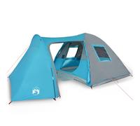 (blue, 466 x 342 x 200 cm) vidaXL Camping Tent 4 Persons Outdoor Hiking Portable Dome Tent 185T Taffeta