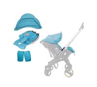 (Blue) 4IN 1 Car Seat Stroller Accessories Doona Replacement Cover Kit Canopy Sunshade Seat Cushion Shoulder Pads Doona Accessories