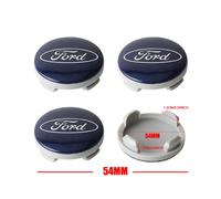 (Blue) 4Pcs 54mm Car Original Wheel Center Covers Hup Caps Decoration For Ford Focus MK2 Fiesta Mondeo Galaxy Falcon Territory Ecosport