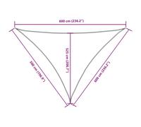 (blue, 5 x 6 x 6 m) vidaXL Sunshade Sail Oxford Fabric Triangular Shade Sail Sunscreen Canopy
