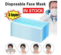 (Blue, 50pcs) 3ply Disposable Surgical Face Mask Mouth Mask