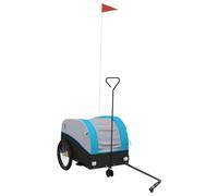 (blue, 52 x 123 x 53 cm) vidaXL Bike Trailer Bicycle Cargo Trailer Bike Cart Black and Red 45 kg Iron