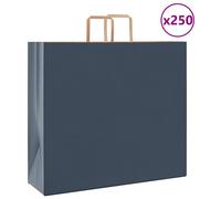 (blue, 54 x 15 x 49 cm/ 250 pcs) vidaXL Paper Bags 250 pcs with Handles White 21x11x28 cm Paper Grocery Bag