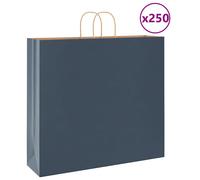 (blue, 54 x 15 x 49 cm) vidaXL Paper Bags 250 pcs with Handles Brown 21x11x36 cm Paper Grocery Bag