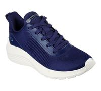 (Blue, 6 (Adults')) Skechers Bobs Squad Waves Textile Women's Navy Trainers