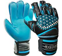 (Blue, 6 - For 10 to 13 Years Old) Goalkeeper Gloves - Finger Spine Protection