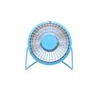 (Blue, 6 inch) 220V Portable Quartz Tube Space Heater - Quiet Electric Desk Fan for Office & Home