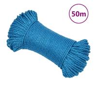 (blue, 6 mm/ 50 m) vidaXL Twisted Rope Garden Workshop Line Work Rope Boat Rope Polypropylene