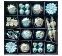 Blue 60 Piece Hanging Christmas Tree Baubles