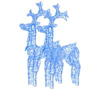 (blue, 60 x 16 x 100 cm/ 2 pcs) vidaXL Reindeer Christmas Decoration Xmas Glowing Reindeer Multi Colours/Sizes