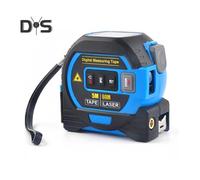 (blue, 60m) Measuring Tape Infrared Tape Measuring Tool with Self-Locking Device Digital Display Accurate Measurement Compact Size Portable 3-in-1 Measuring Tool