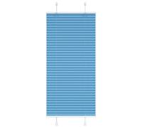 vidaXL Pleated Blind Blue 65x100 cm Fabric Width 64.4 cm Polyester