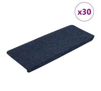 (blue, 65 x 24.5 x 3.5 cm/ 30 pcs) vidaXL Self-adhesive Stair Mats Carpet Stair Treads Stair Step Protector Rug