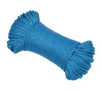 Blue 6mm Polypropylene Work Rope, 100m Twisted All-Purpose Cord, UV & Weather Resistant for Marine, Garden, Home, Workshop, Boat Anchor Line