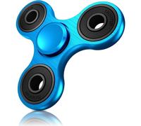 (blue, 7.6*7.3*0.7cm) Fidget Spinners Toy, Metal Stainless Steel Bearing High Speed 2-5 Min Spins, EDC ADHD Stress Anxiety Relieves Reducer Fidgets Finger Toys