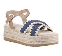 (Blue, 7 (Adults')) Hush Puppies Jemma Espadrille Polyurethane Women's Navy Sandals