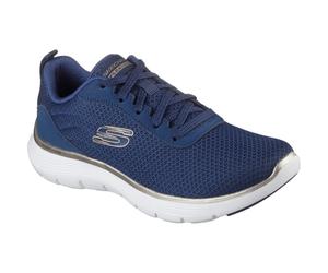 (Blue, 7 (Adults')) Skechers Flex Appeal 5.0 Uptake Textile Women's Navy/Gold Trainers