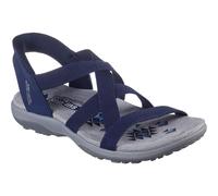 (Blue, 7 (Adults')) Skechers Reggae Slim Stretch Flex Textile Women's Navy Sandals