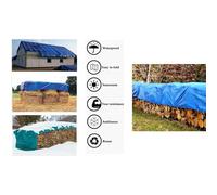 (Blue (70GSM), 2 x 2 m) Tarpaulin Regular And Heavy Duty Waterproof Cover Tarp Ground Sheet Multi Sizes