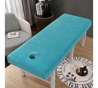 Blue,70x185cm/2.2x6ft,Massage Table Sheet,Full Bedspread Bed Sheet Cover with Hole,Washable Protective Cover All-Round Massage Fitted Sheet Linens Beauty Salon Bed Cover