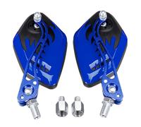 (Blue) 8/10mm Universal Motorcycle Motorbike Scooter Rear View Side Back Mirrors