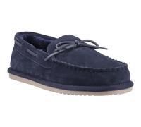 (Blue, 8 (Adults')) Hush Puppies Abraham Suede Men's Navy Slippers