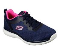 (Blue, 8 (Adults')) Skechers Bountiful Quick Path Textile Women's Navy/Hot Pink Trainers