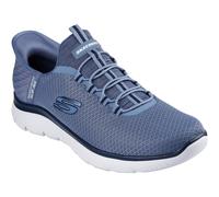 (Blue, 8 (Adults')) Skechers Slip-ins: Summits - High Range Polyester Men's Slate Trainers