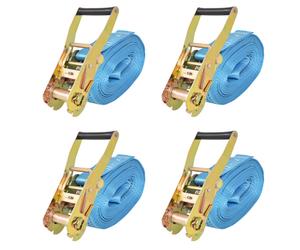(blue, 8 m x 50 mm/ 4 pcs) vidaXL 10x/4x Ratchet Tie Down Straps 4 Tonnes Tool Blue/Orange Multi Sizes