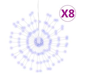 (blue, 8 pcs) vidaXL Christmas Starburst Lights Pre Lit Xmas Fairy Light 140 LEDs 8 pcs