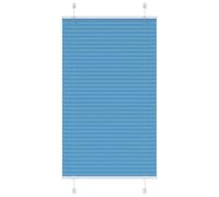 vidaXL Pleated Blind Blue 80x100 cm Fabric Width 79.4 cm Polyester